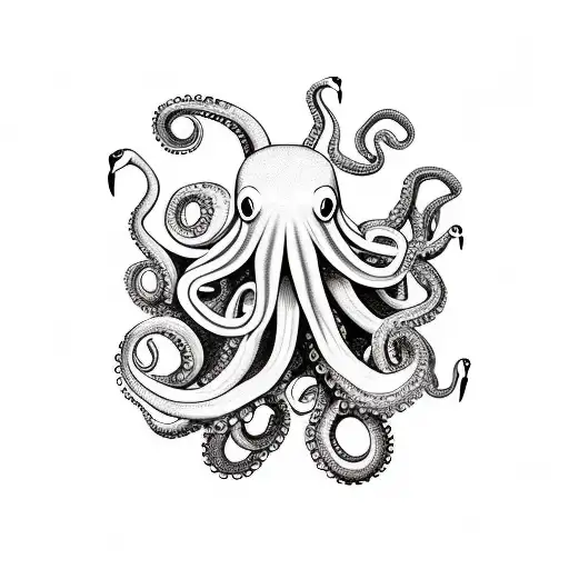 Octopus And Flamingo