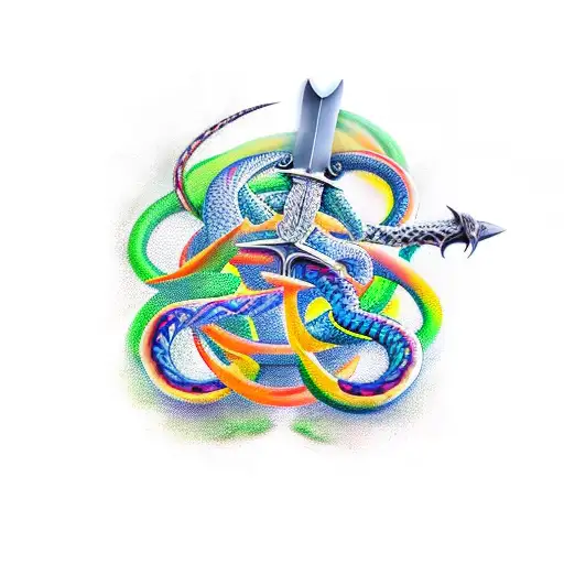 Sword With Snakes & Thorns