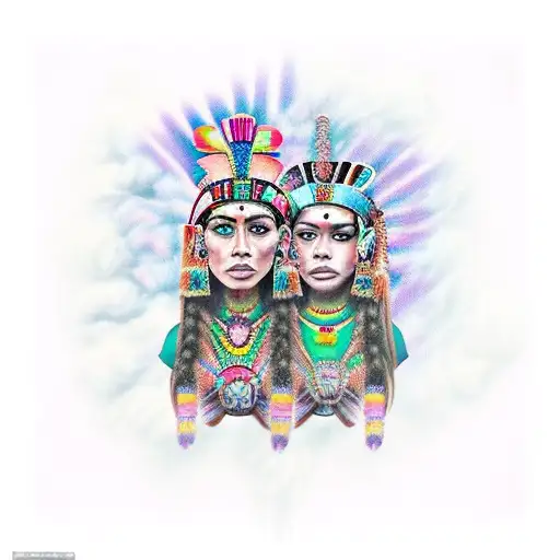 Aztec Princess And Daughter