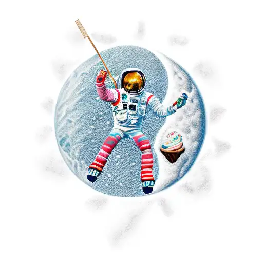 Moon On Ice Cream Stick