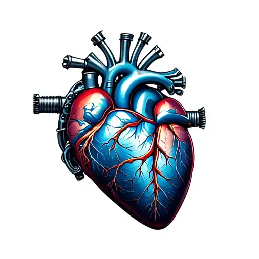 Biomechanical Anatomical Heart Shaped Tattoo Gun