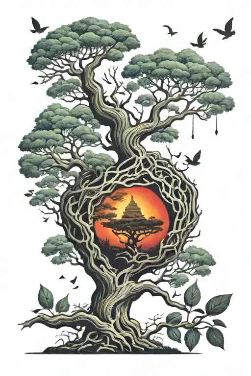 Buddhists Inspi Tree Growing