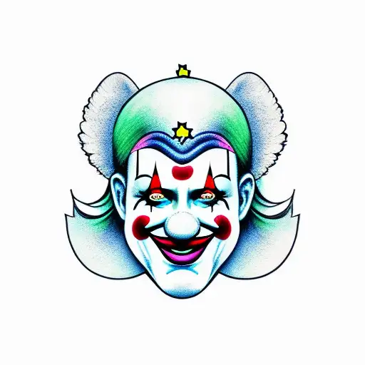 Angel With Clown Mask