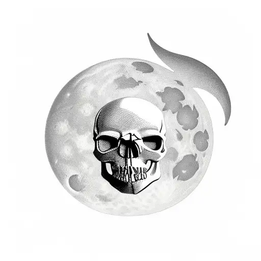 Skull Fade To Moon