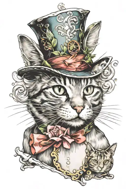 Alice In Wonderland Cat Smirking
