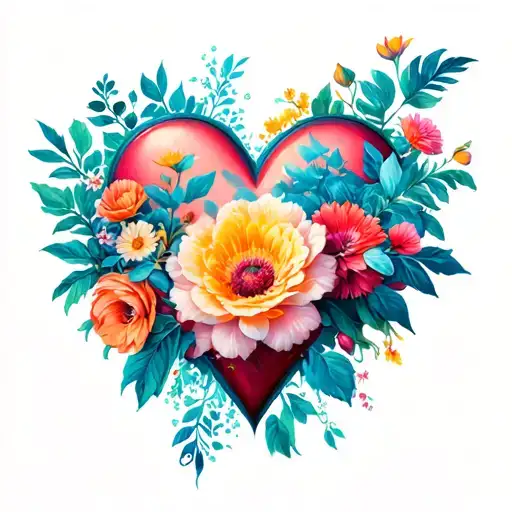 Self Love Heart Strong Me Like Flowers