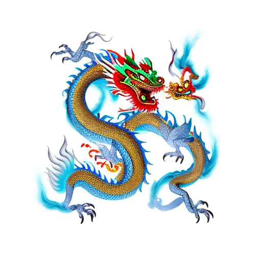 Chinese Dragon On A Forearm