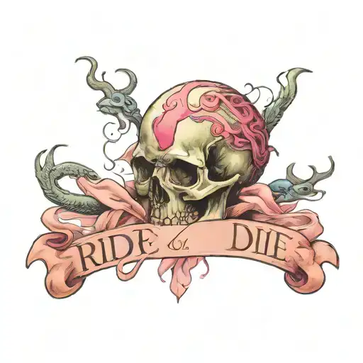 Written Ride Or Die Theme Breast Cancer
