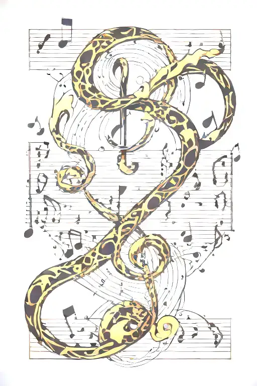 Infinity Sign And Music Notes Floating