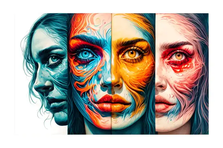 Face Made Half Good Half Bad