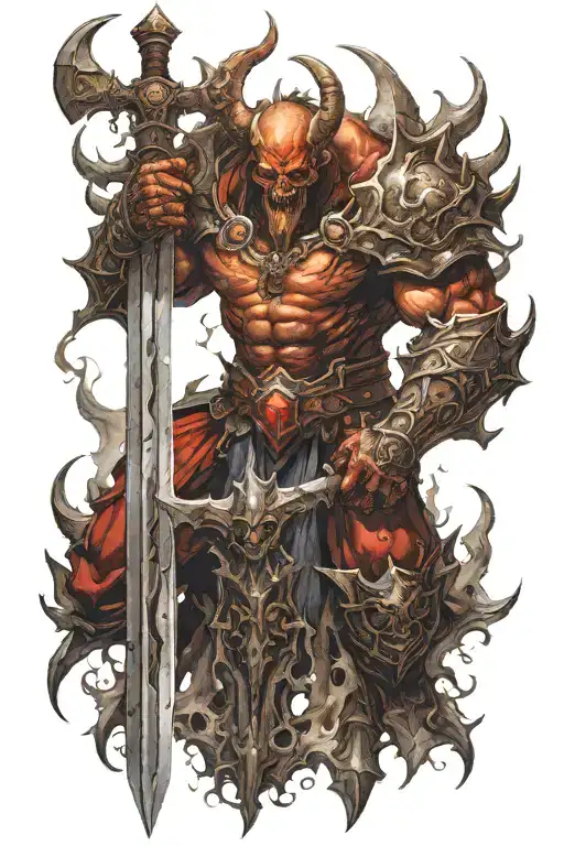 Diablo 3 Very Powerfull Demon Holding Sword