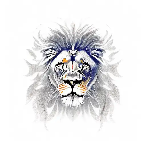 A Powerful Lion Peaceful And Om