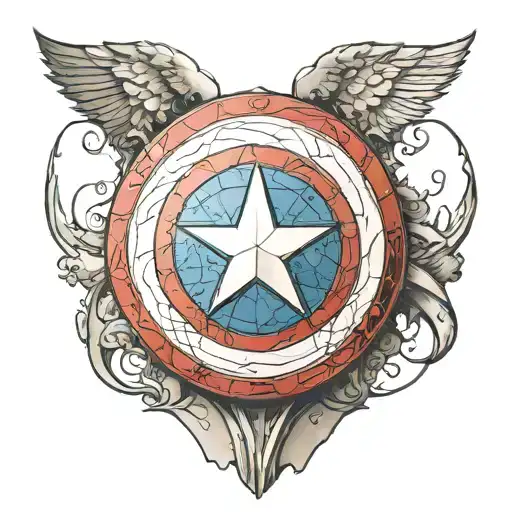Captain America Shield Cancer Zodiac Sign