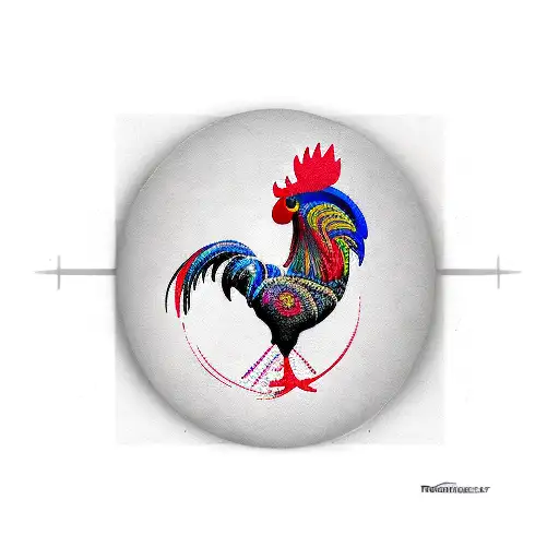 Rooster With Cross