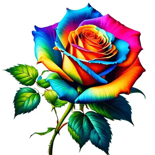 2 Rainbow Roses