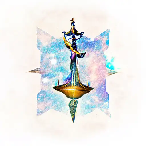 Lady Justice In Space And Stars