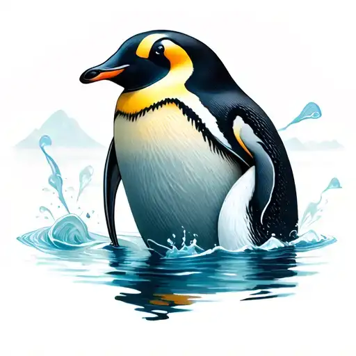 Water And Penguin
