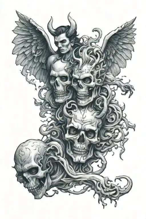 Good Time And Bad Times With Devil And Angel Half Demon