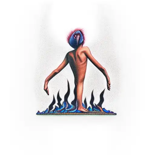 A Person By A Fire At Night