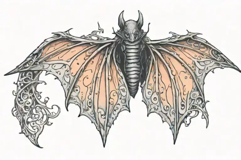 Gothic Bio Organic Bat Wings