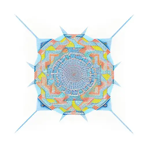 Scandinavian Pattern With Empty Space For The Word