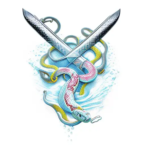 Sword With Water Or Snake