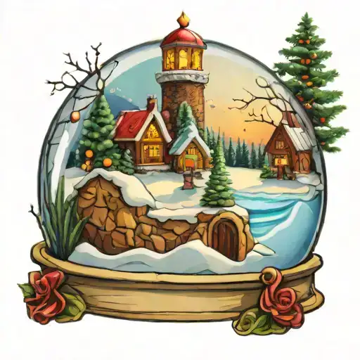 Christmas Inside A Cracked Snow Globe