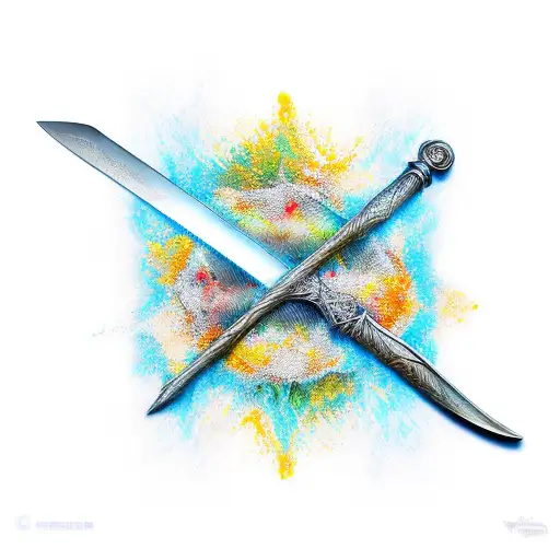 Water Wrapped Around A Sword