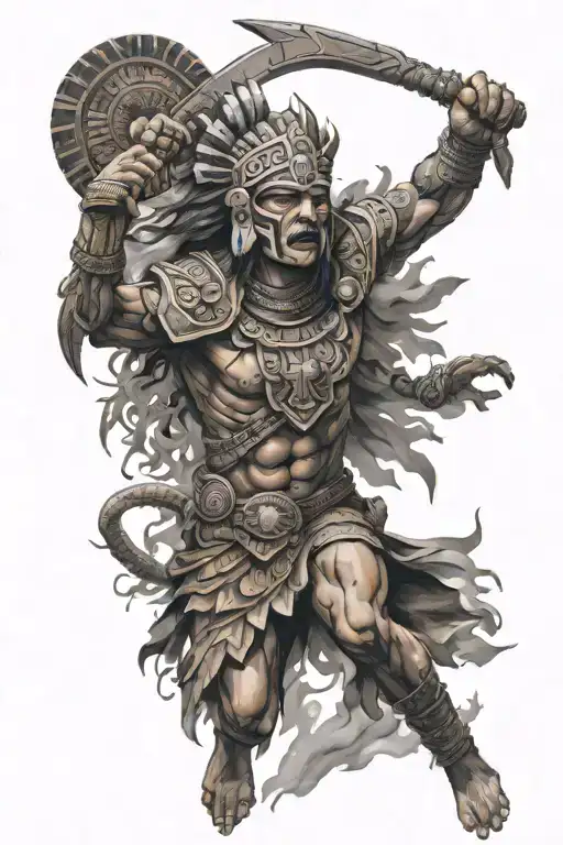 Aztec Warrior Escaping Grasp