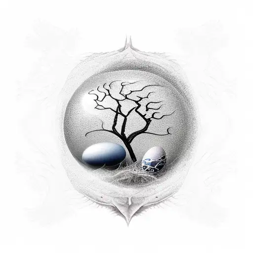 Dragon And Tree And Egg