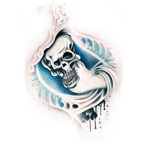 Hades Full Arm Sleeve With Background Od The Dead