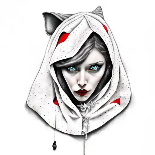 A Red Riding Hood And The Woolf In On Person