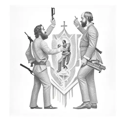 Jesus Puts A Gun To Darwin's Head