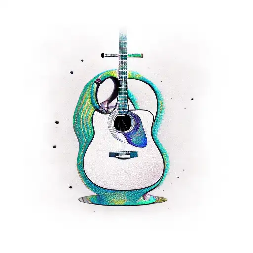 Acoustic Guitar With Alcohol