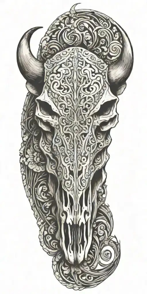 Kaleidescope Bull Skull