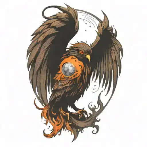 Phoenix Rising From Ash Of A Camera Lens Morphing Demons