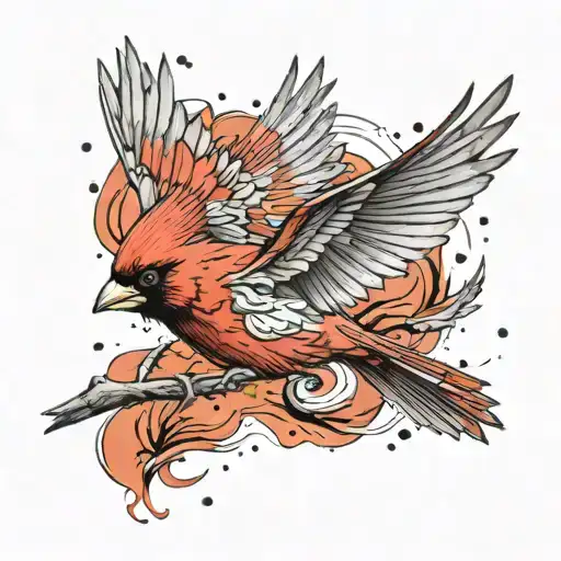 Flying Cardinal Flying