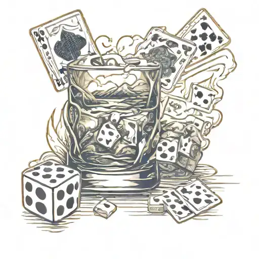 Poker Whiskey Dice Mountains