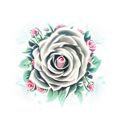 Vintage Chandelier With Little Roses