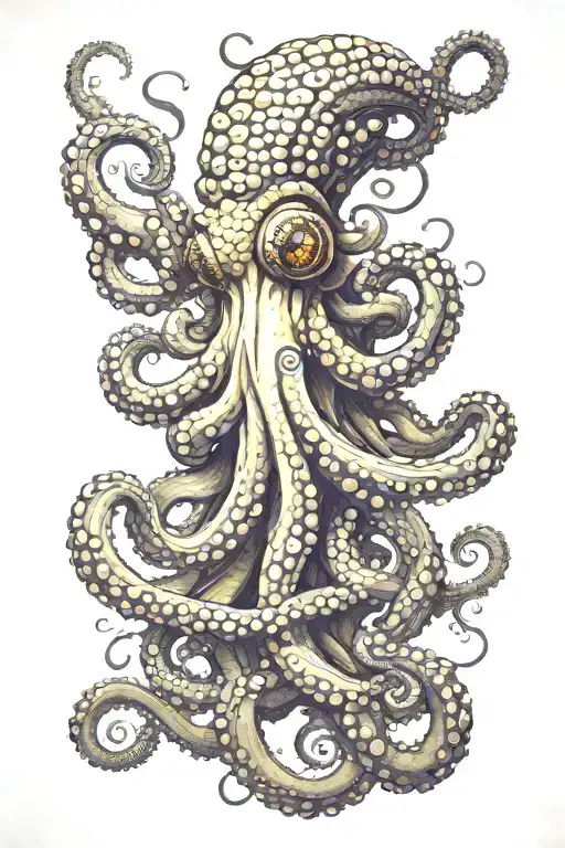 Space Octopus Wrapping Its Tentacles