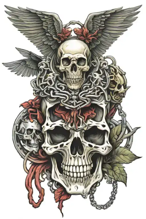 Chain Wings Skull