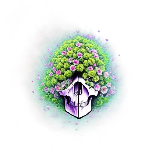 Flower Skull Tree Child Time Creeper