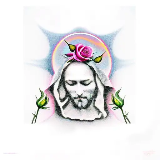 Rose Jesus Cross And A Book