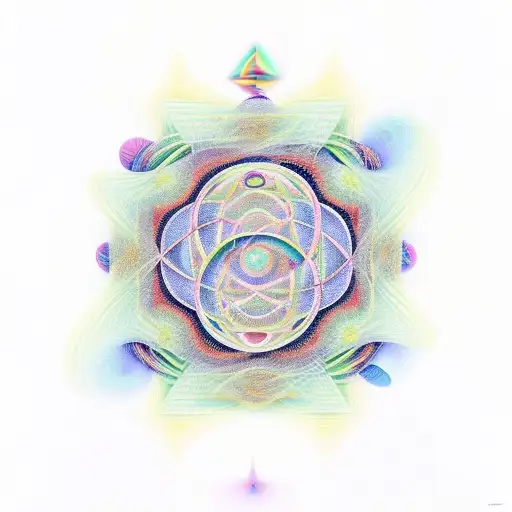 A Psychedelic Representation Of String Theory Interwoven With Sacred Geometry