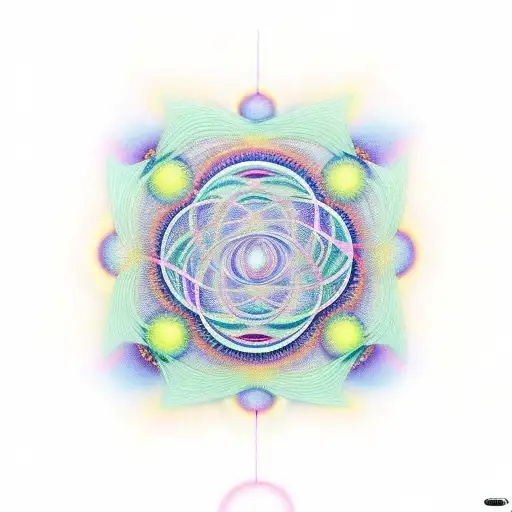 A Psychedelic Representation Of String Theory Interwoven With Sacred Geometry
