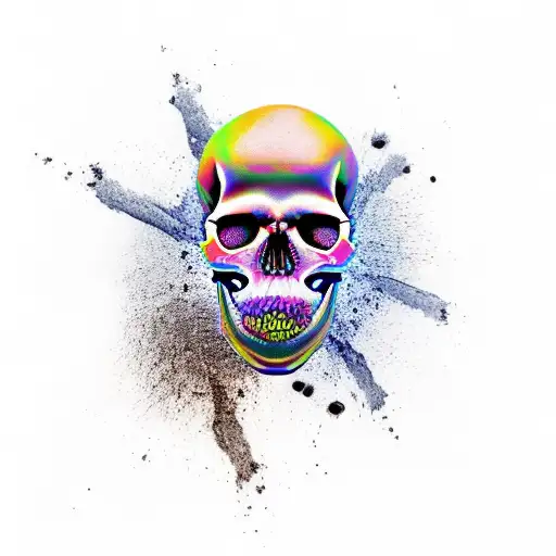 Skull With Melting Face