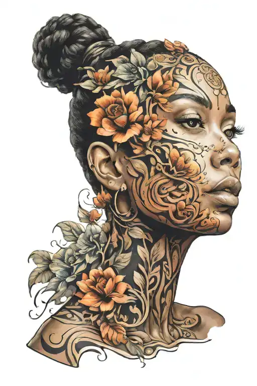 Scropion On Black Female Face Morphing