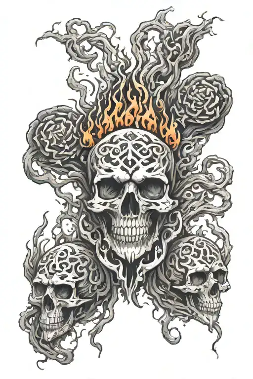 Dark Symbols Hidden In A Hell Fire