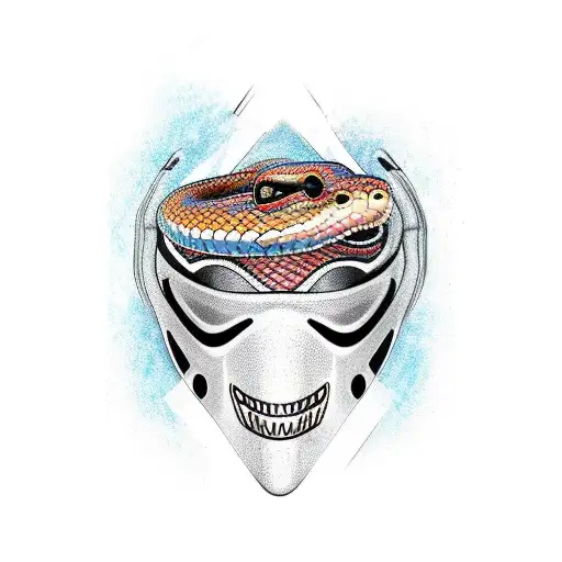 Hockey Mask With Snake