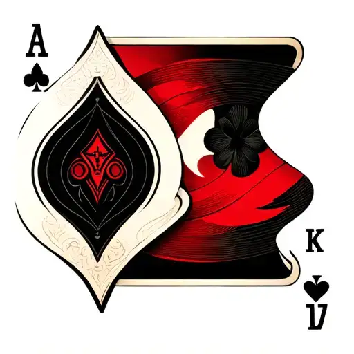 Jack And Ace Of Hearts Playing Card
